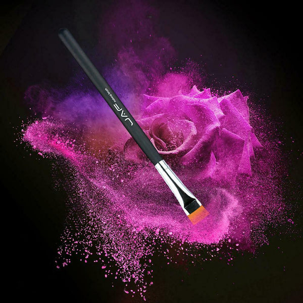 Single Wood Handle Eyebrow Flat Brush Eye Beauty Makeup Cosmetic Pen (Black A#S