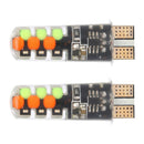 2x T10 6 RGB COB LED Car Bulbs Remote Control Auto Interior Map Reading Light