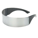 2 x Futuristic Wrap Sunglasses Narrow Flat Top Glasses Party Props Eyewear