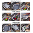 Collapsible Cutting Board with Dish Tub,Colander Fruits Vegetables Wash and U7P1