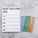 2020 Year Planner Paper Daily Plan Wall Calendar Stickers for Office School Intr