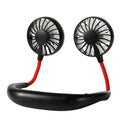 2 Pcs Portable Neck Fan Double-headed Neckband Fan For Home Cooking Travel Sport