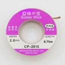 5ft 2.0 mm Desoldering Braid Solder Remover Wick Copper Spool Wire 0.75m NEW YK