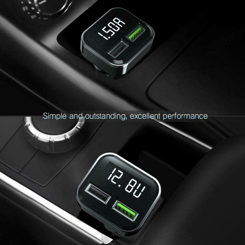 Digital LCD Display Dual USB Car Charger 3.0A Fast Charging Power Adapter