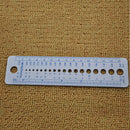 Knitting Accessories Needle Gauge Inch Sewing Ruler Tool CM 2-10mm Size Measu3C