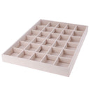 30 Grids Velvet Jewelry Display Tray Organizer Holder Storage Case Showcase