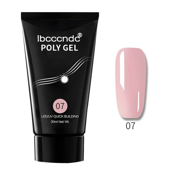 ibcccndc 30ML Poly Gel Long-Lasting Finger Nail Crystal Jelly Camouflage UV M8O1