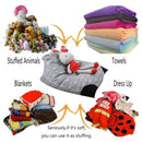 Modern stuffed storage bean bag storage as chair portable children's clothi U9H1