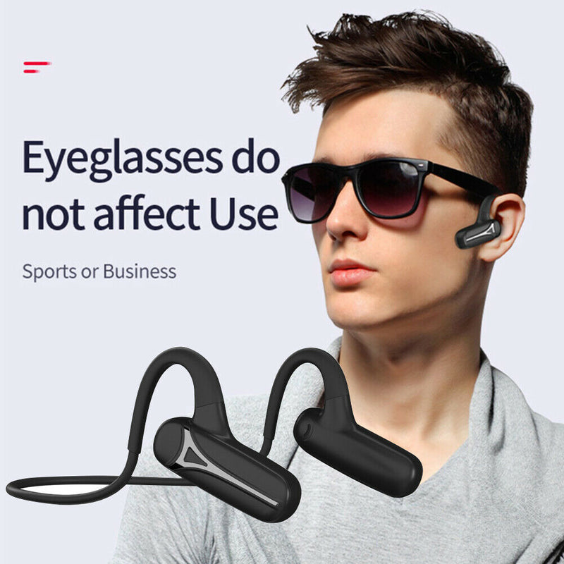 F1 Bone Conduction Wireless Bluetooth 5.0 Earphones Waterproof Handsfree Headset