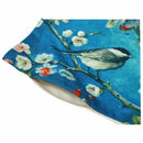 Hand painted oil painting cherry blossom branch bird pillow car sofa cushionC8D9
