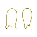 100pcs Brass Metal Kidney Earring Hook Ear Wire For Jewelry Making Findings