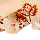 Embroidered Maple Leaves Table Runner Fall Thanksgiving Table Runner Home JHS