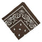 Unisex Cotton Double Sided Print Cowboy Bandana Head Wrap Neck Scarf Coffee