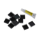 10pcs Practical LED CPU  Sink Cooling Radiator 14x14x6mm W/ 5g Glue