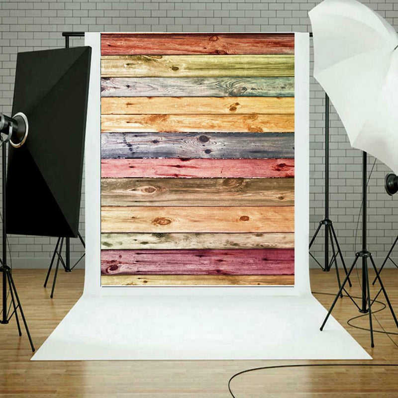 Colorful Wood Grain Photo Backgrounds Cloth Photographic Studio Backdrops