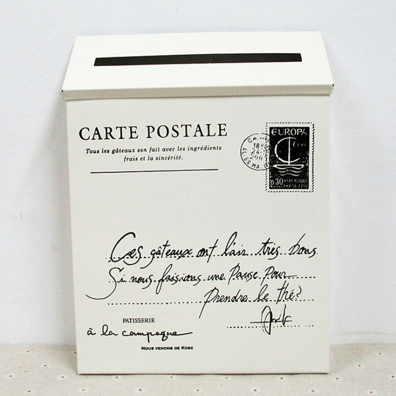 Durable Galvanized Post Box Mailbox Magazines Newspaper Basket Guard Beige