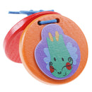 Cartoon Castanets Kids Child Baby Wooden Castanet Clapper Handle Musical ToyME