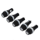 AC 15A 125V Screw Cap Panel Mounted 5 x 20mm Fuse Holder Black 5 Pcs
