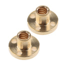 2 Pieces Brass T8 Screw Nut Trapezoidal For 8mm T8 Lead Threaded Rod CNC Linear