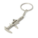 Useful Mini Vernier Caliper Tool Pendant Slider Slides Keyring Key Chain 10 J7F9