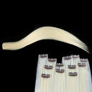 12 Pieces Blonde Straight Clip in Hair Weft Extensions U8D6