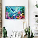 Dolphin 5D DIY Full Square Drill Diamond Painting Cross Stitch Kit (KF164)
