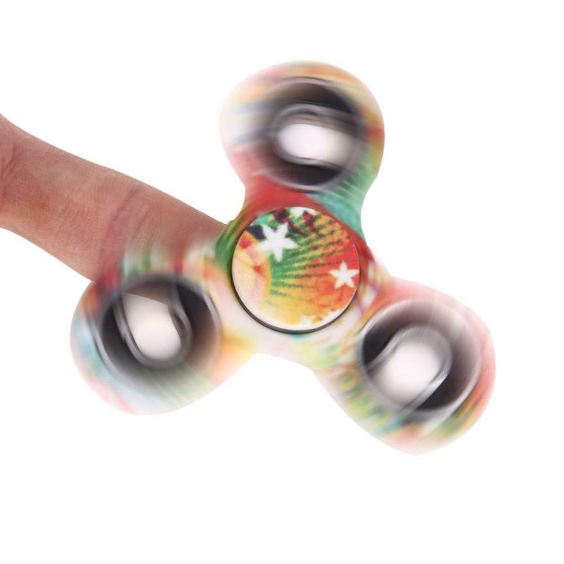 Colorful Tri-spinner Hand Fidget Spinners Toys Flower Round Child Gift (09)
