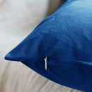 2X Cozy Velvet Square Decorative Throw Pillow Covers for Couch 18x18 Inches