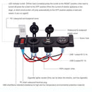 Dc12V Car Cigarette Lighter Switch Four-Position Center Console Dual Usb Ch