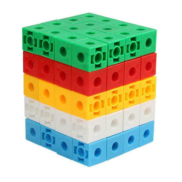 50Pack Snap Cubes Math Linking Cubes Interlocking Counting Blocks Learning Toys