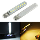 Mini Bright 8 LED Night White Light USB Lamp for PC Laptop Computer Reading