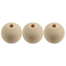 30x Natural Ball Wood Spacer Beads 25mm(1inch) -Jewellery Making Findings,D D6F4