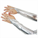 1 pair Glam Arm Warmer Goth Wet Look Shiny Metallic Fingerless Gloves Clubw