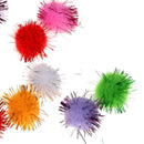 100pcs Sparkly Glitter POM POM BALLS Small Puff Kitten Cat Toys Crafts 1.5cm