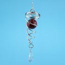 Spiral Twisters Wind Spinner with Crystal Ball, Set of 2