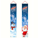 Christmas Curtain Xmas Ornaments Oxford Cloth Door Hanging Flag (Snowman)