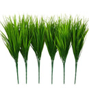 6Pcs 15 inch Artificial Plastic Wheatgrass Faux Shrubs Simulation Greenery