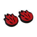 2 Piece Silicone Flame Tennis Racket Shock Absorber Shockproof Damper Red