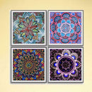 4Pack Fantasy Flowers DIY 5D Diamond Painting Full Drill Cross Stitch Home Decor