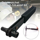 1/4 Inch Dual Driver Head Ratchet Screwdriver Bits Holder Quick-change 90 Degree