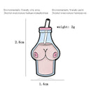 Creative Strawberry Milk Bottle Brooch Badge Pins Jacket Ornament Jewelry