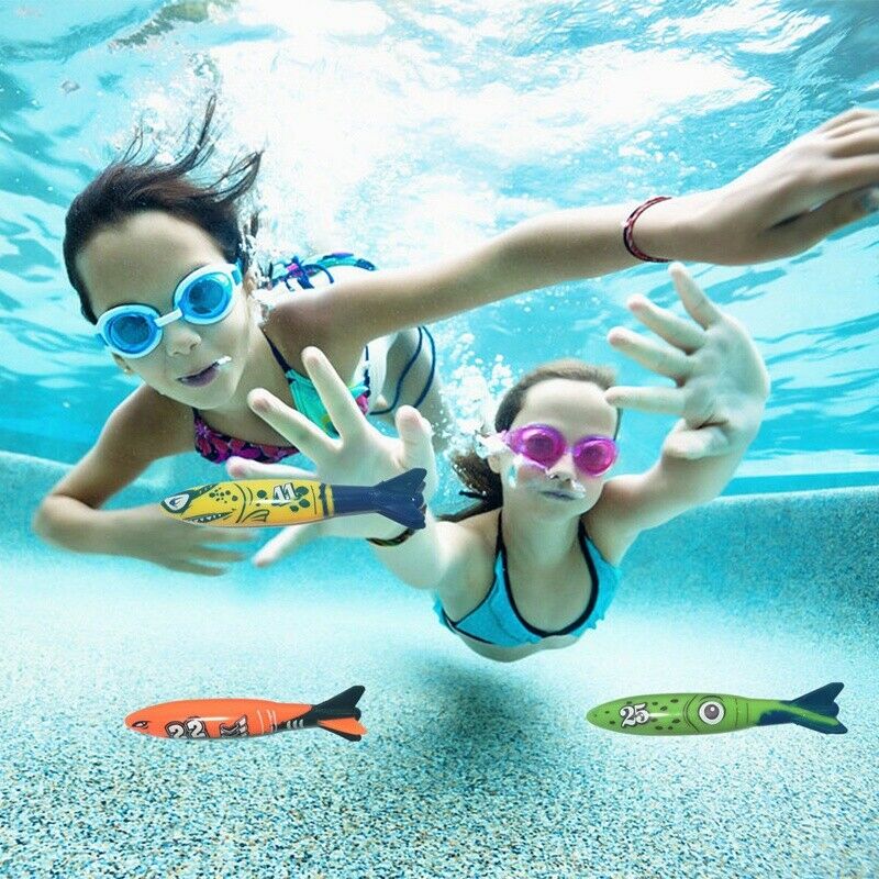 8 Pcs Underwater Swimming Pool Diving Rings, Diving Throw Torpedo Bandits T X9H3