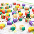 Mini Fruit Shaped Rubber Pencil Eraser Novelty Stationery Children Gift A1D H4C9