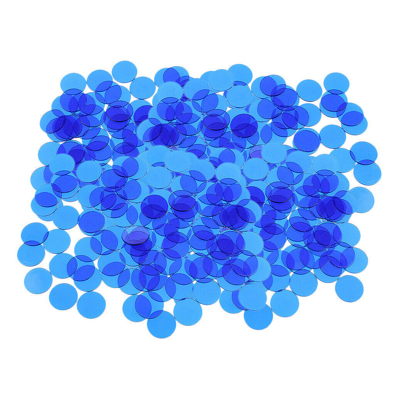 400 Pieces Professional Plastic Bingo Chips Transparent Counters Accessory