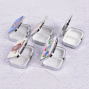 Square Metal Folding pill case Medicine Storage Organizer Pill Box Container LJ