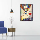 5D DIY Full Drill Diamond Painting Wine Women Cross Stitch Embroidery Craft