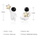 Creative Astronaut Star Irregular Stud Earrings Women Alloy Jewelry Gift