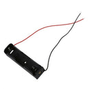 Battery Storage Case Box Holder for 1 x 18650 with 6 Wire Lead Black