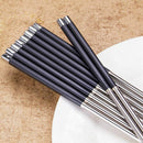 5 Pairs Chopsticks Set Kitchen 304 Stainless Steel Reusable Travel Chop sti
