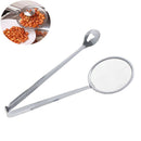 Clip functional Stainless Steel Colander Oil-Frying Filter Spoon Kitchen Tool MO